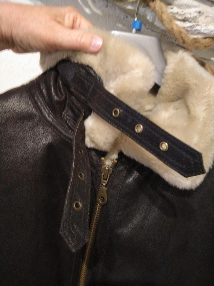 Blouson bombardier cuir - photo numéro 5