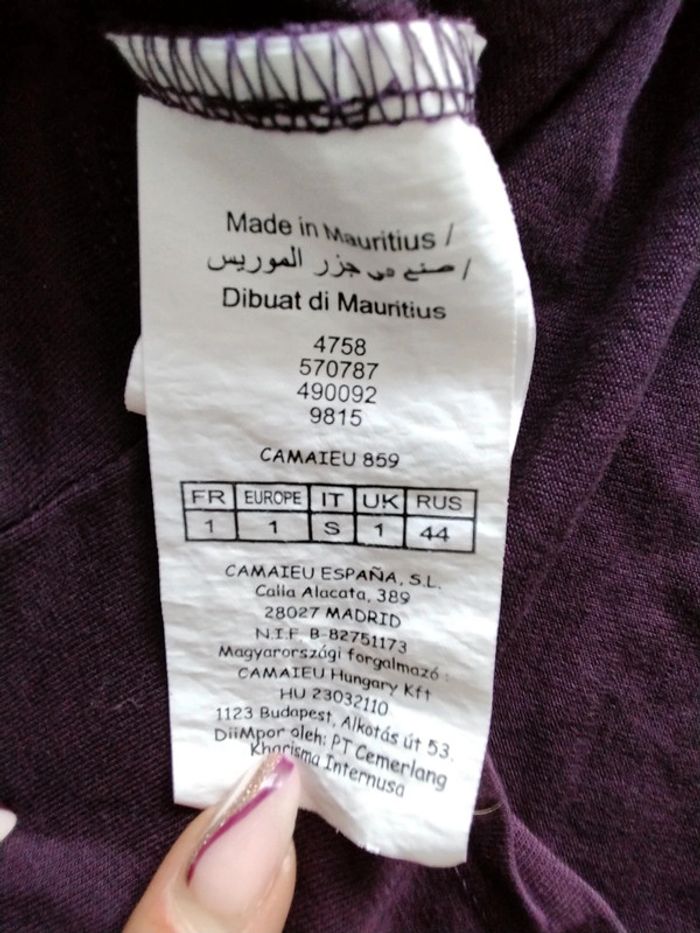 Haut prune/doré - photo numéro 7