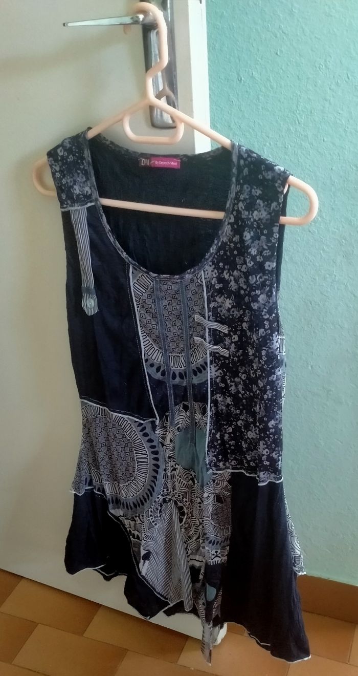 Tunique robe bleue femme/ taille 42/ tres bon etat. - photo numéro 4