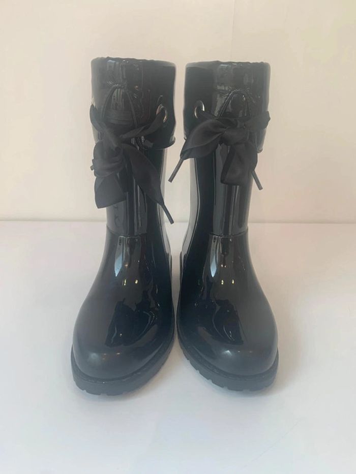 Botte de pluie vernies noir