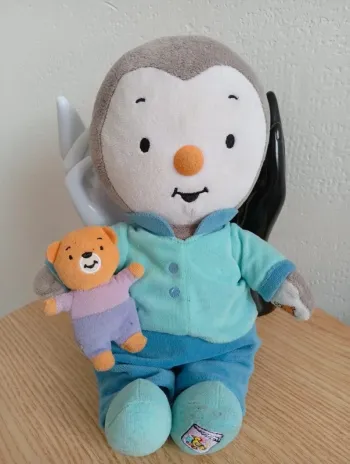 Peluche interactive tchoupi avec doudou 30cm tchoupi raconte moi une histoire