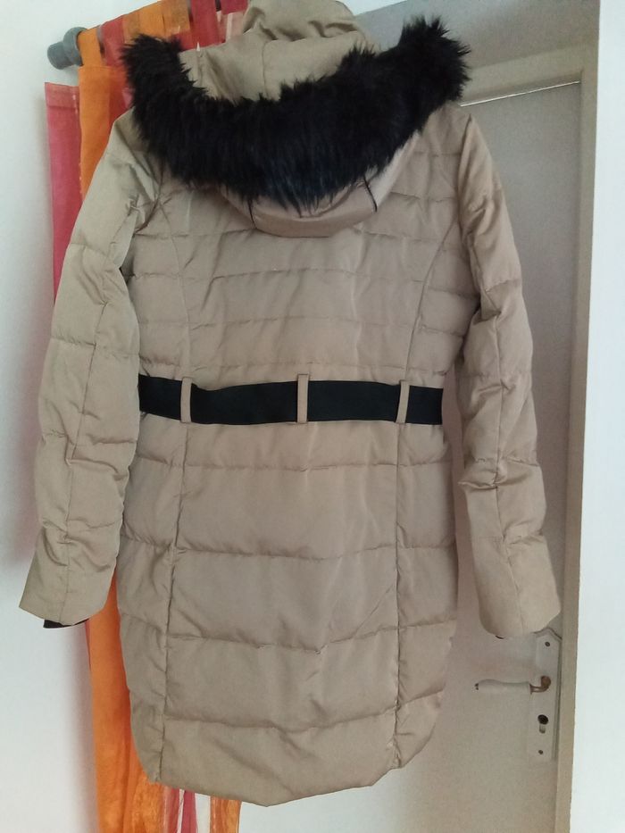 Doudoune marron longue avec capuche amovible Breal taille 36 - photo numéro 7