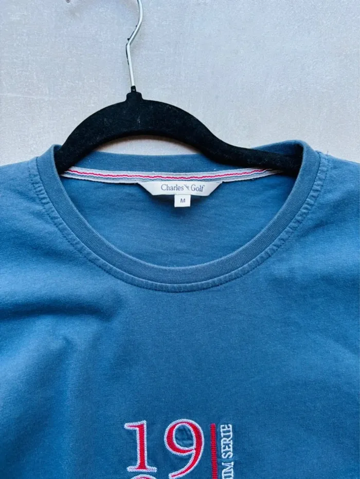 Magnifique t-shirt bleu homme Charles le Golf - photo numéro 3