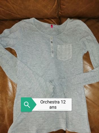 T shirt ML orchesta 12 ans poche brodée