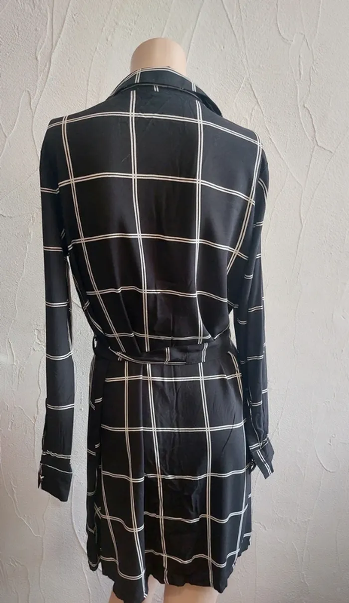 Robe chemise chic à carreaux - Anna Karel - photo numéro 5