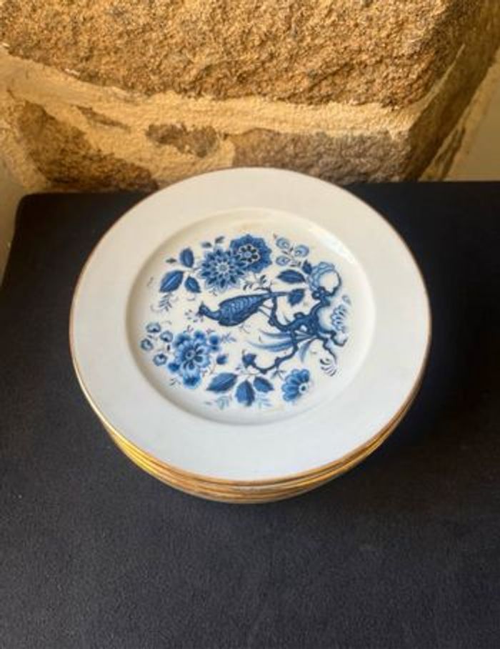 Magnifique lot de 6 petites assiettes à dessert ou fromage Limoges Vintage - photo numéro 10