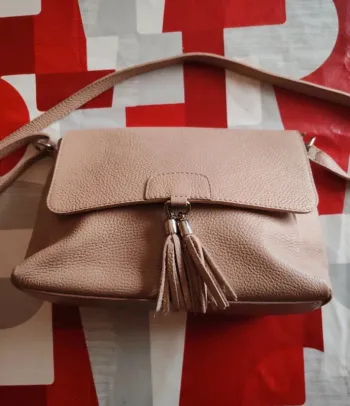 Sac bandoulière beige