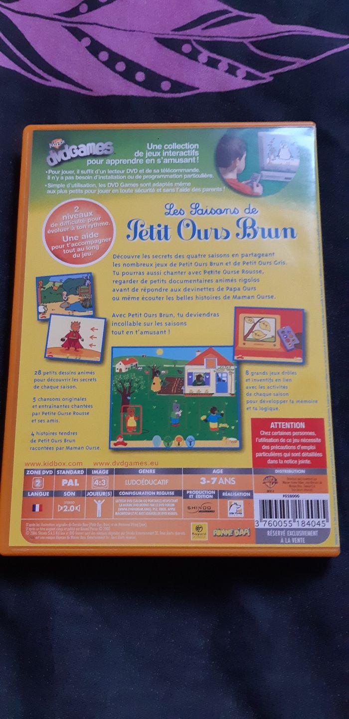 DVD Petit ours brun Les saisons jeu intéractif - photo numéro 2