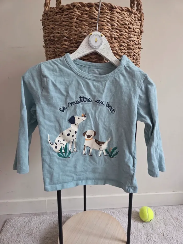 T-shirt manches longues Boutchou 2 ans
