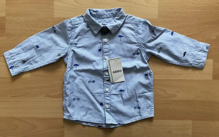 Chemise manches longues garçon 12 mois
