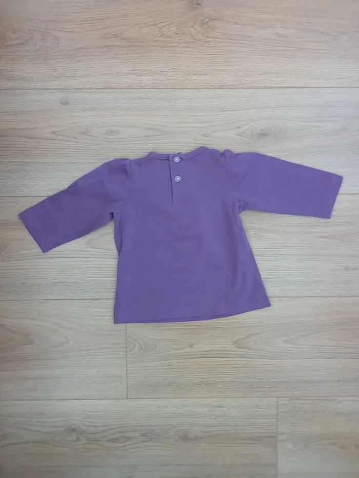 Tee shirt violet manches longues - photo numéro 2