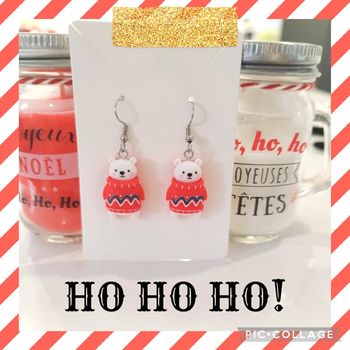 Boucles d'oreilles ours
