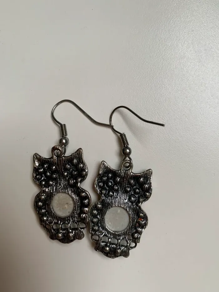Paire de boucles d’oreilles Hibou/chouette - photo numéro 4