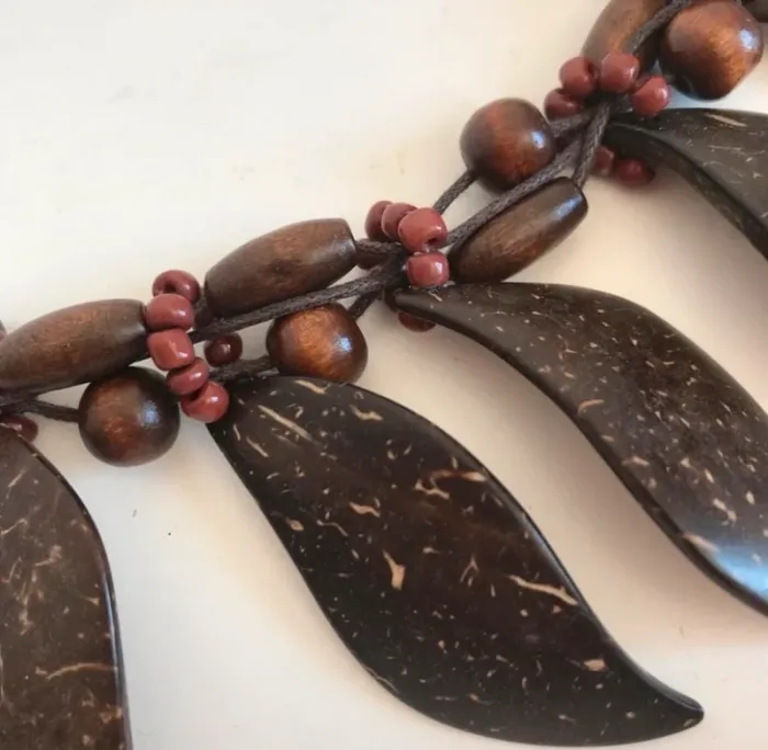 Collier bois perles artisanal été plage - photo numéro 2