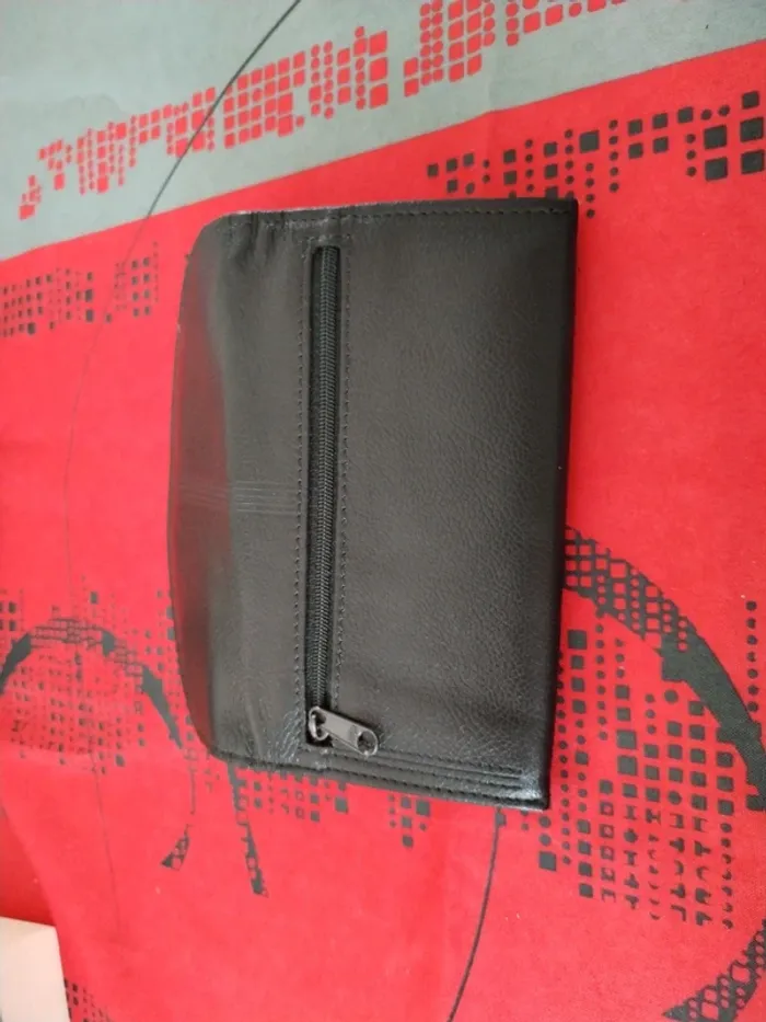 Porte feuille cuir noir - photo numéro 4