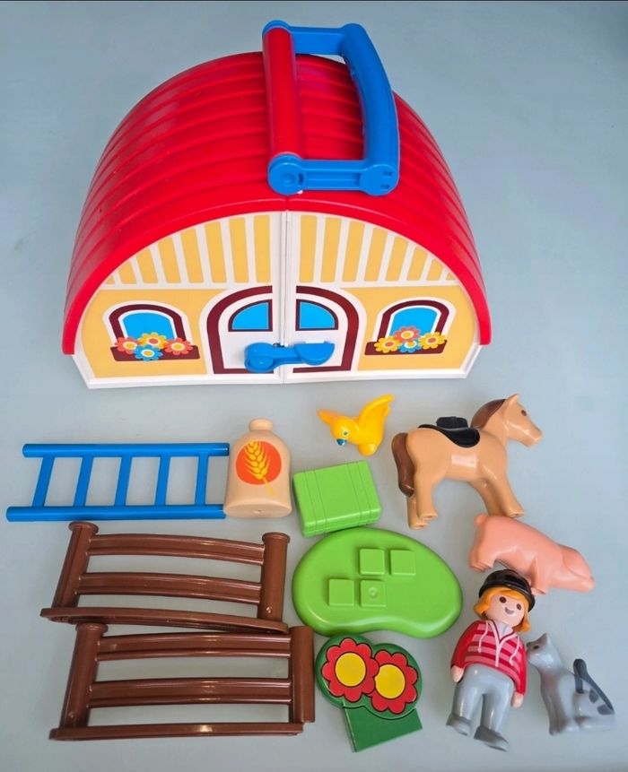 123 playmobil ferme transportable 6778 complète - photo numéro 2