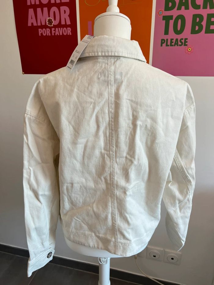 Veste Jean Blanche Oversize Cropped New Look 40 Neuve - photo numéro 2