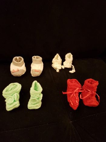 Lot de 4 paires de chaussons fille