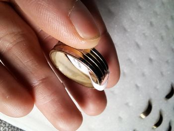 Bague acier inoxydable dorées