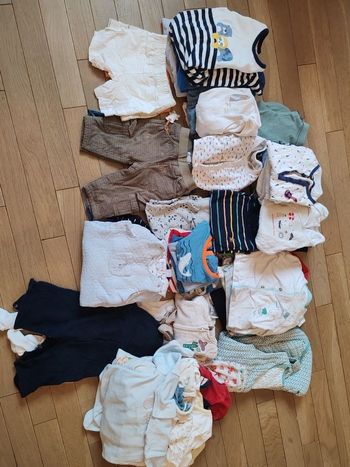 Lot vêtements bébé plutôt garçon hiver et été