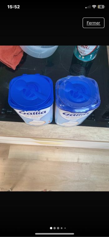 2 boites de lait Gallia expert AC transit coliques et constipations