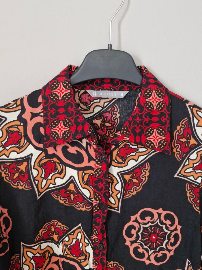 Chemise multicolore en viscose à motif en fleurs 🌸 de katies taille 36 neuve - photo numéro 5