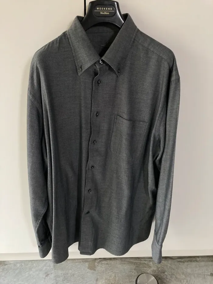 Superbe chemise gris foncé pour homme || 100% coton || Van Laack || XL