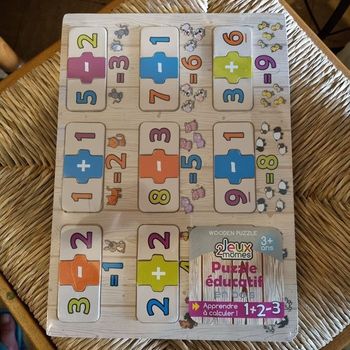 puzzle éducatif en bois Apprendre à compter - NEUF SOUS BLISTER 🎁 pensez à NOEL🎁
