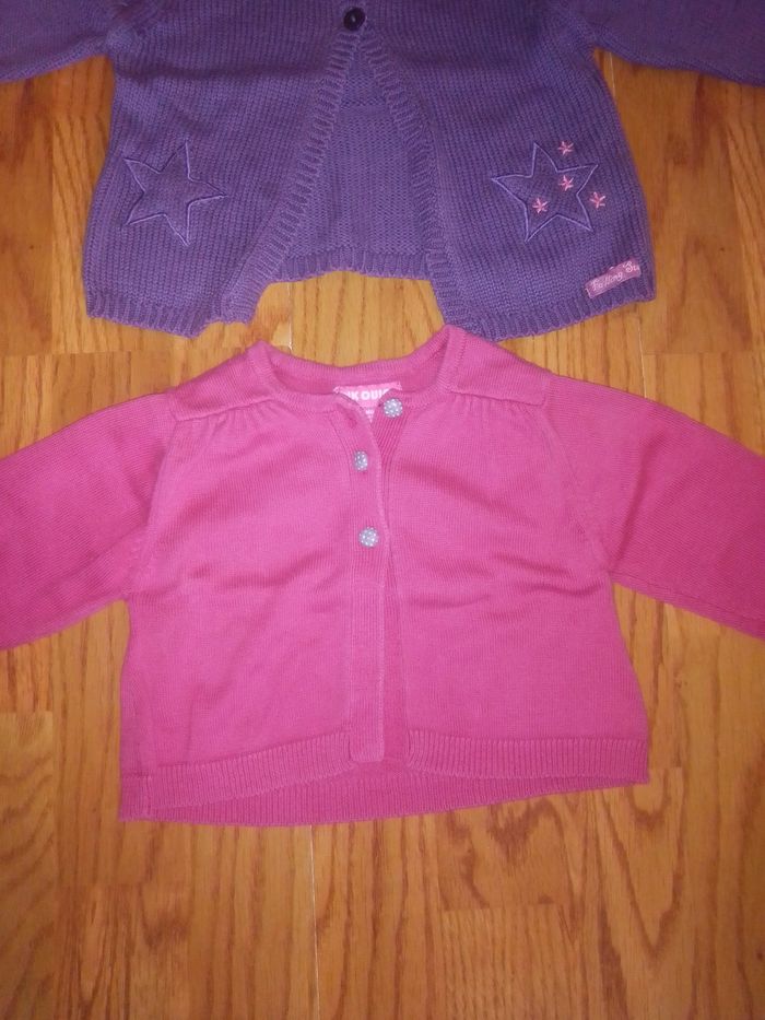 Lot 6 mois gilets coton Pik Ouic - photo numéro 3