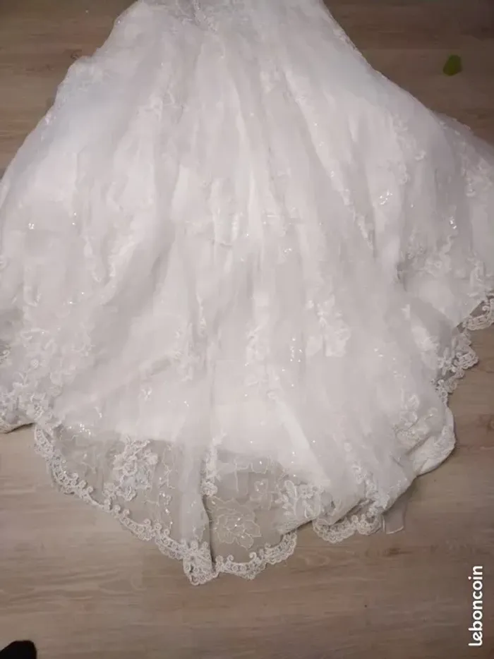 Robe de mariée T38 princesse avec bustier - photo numéro 5