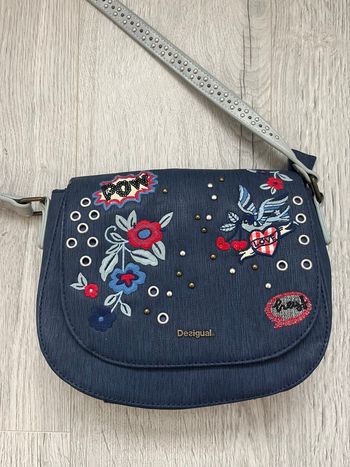 Sac bandoulière Desigual – Bleu marine à motifs fleuris