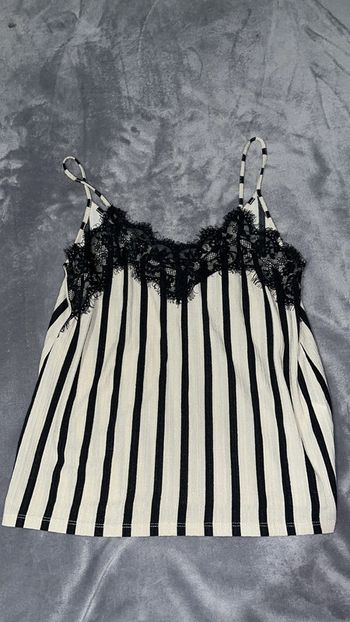 Zara femme top beige noir S 36