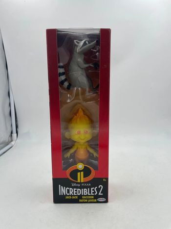 Coffret deux figurines Disney Pixar Incredibles 2 Jack Jack et Raton laveur Jakks Pacific neuf