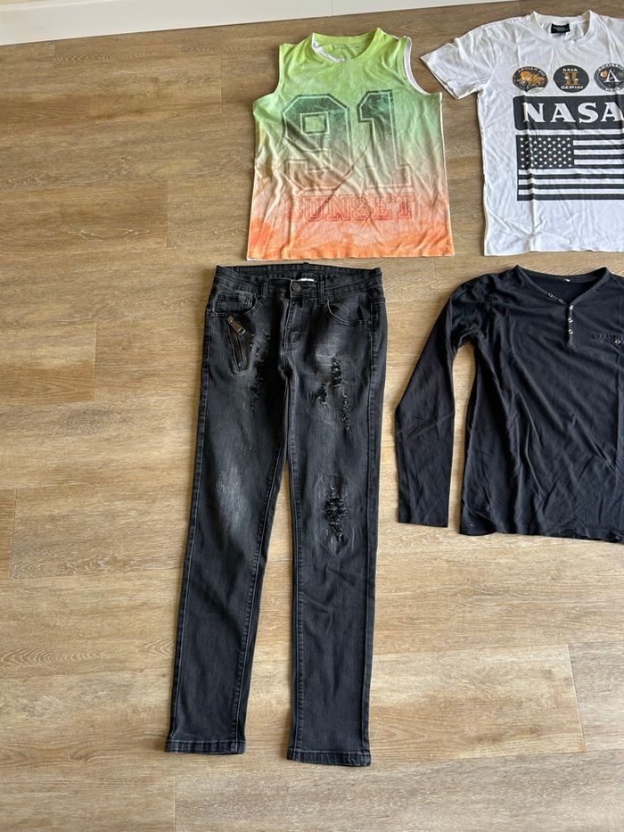 Lot vêtements garçon 16 ans – Gémo, NASA, tropical, jeans, sweats et t-shirts - photo numéro 2