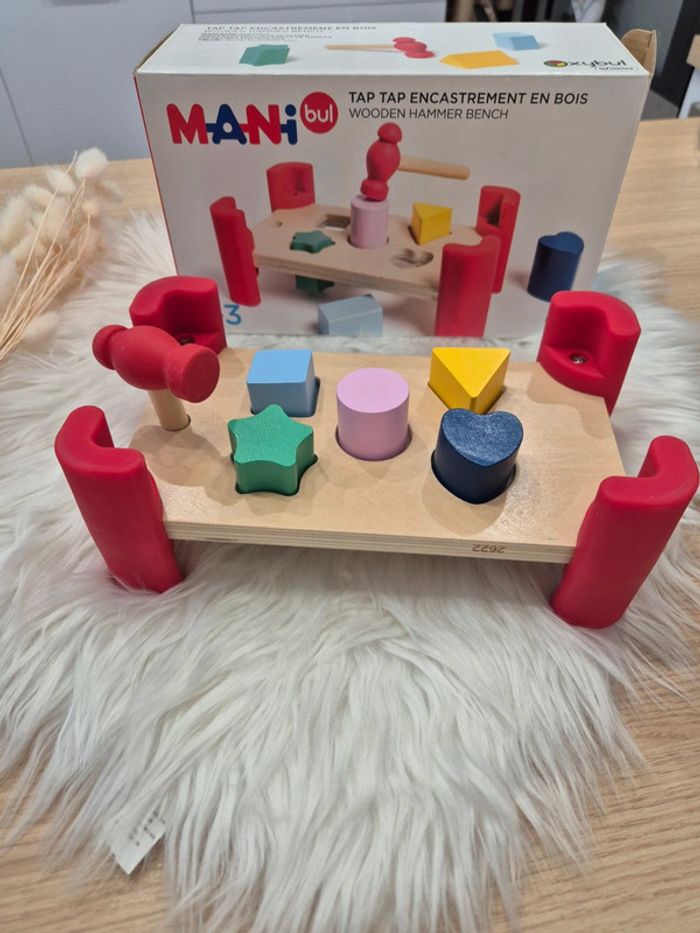 🔨 Jeu d'encastrement en bois avec marteau Oxybul - photo numéro 6