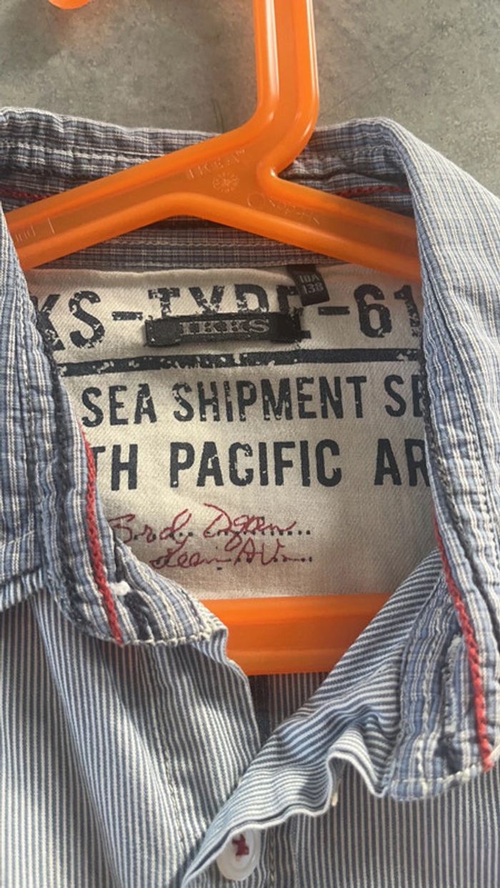 Chemise à rayures Ikks garçon 10 ans - photo numéro 2