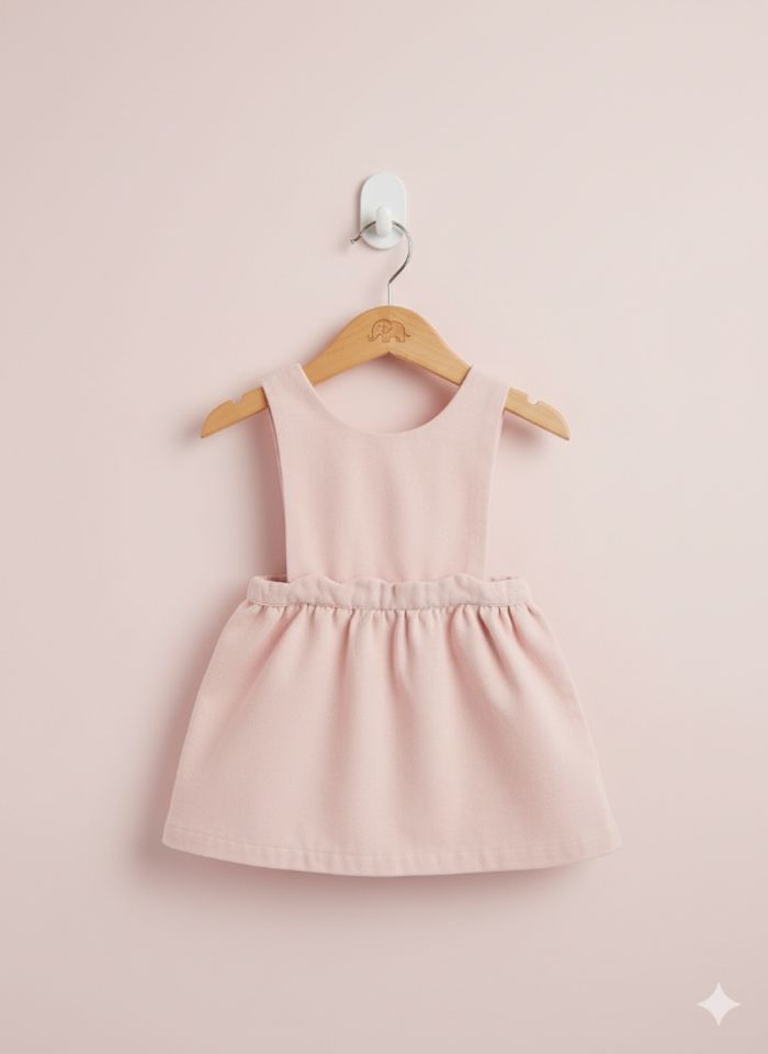 Robe salopette en flanelle 18 mois - photo numéro 2