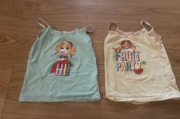 Lot chemisette 2x / nickelodeon / 5 ans