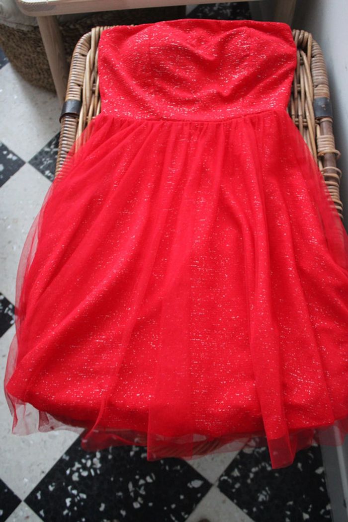 Robe bustier rouge cache cache 36 - photo numéro 2