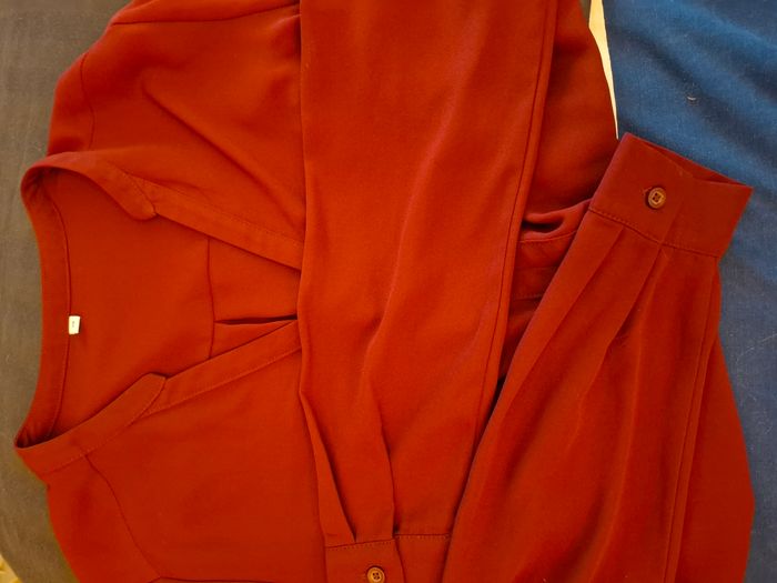 Blouse  bordeaux Manche longue