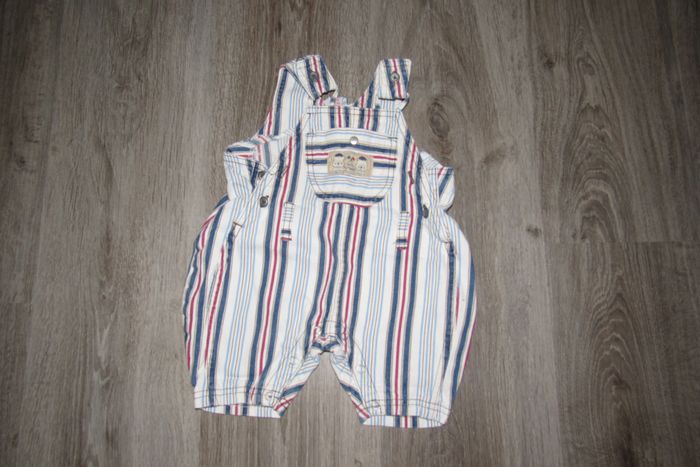 SALOPETTE BLANCHE RAYÉE BÉBÉ GARÇON "C&A" - 56 cm - n°01