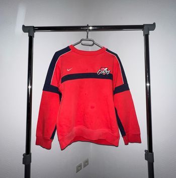 Pull Nike Cortez Rouge vintage avec logo brodé