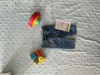 jean doublé bleu avec broderie 6 mois taille réglable tissaia