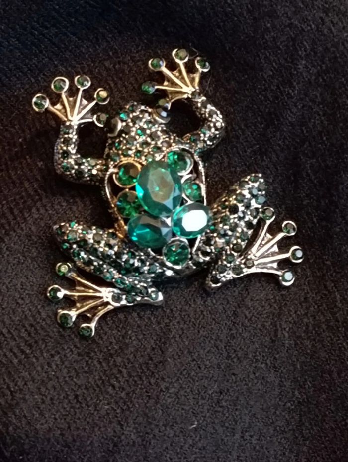 Idée cadeau 🎁 : Broche Grenouille verte - photo numéro 2
