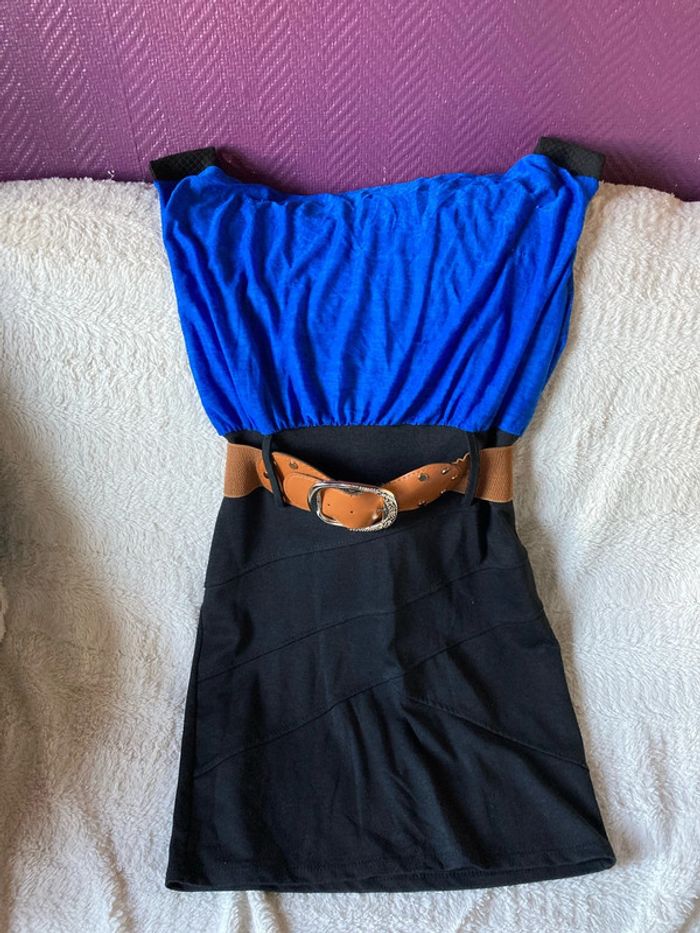 Robe bleu et noir - photo numéro 2
