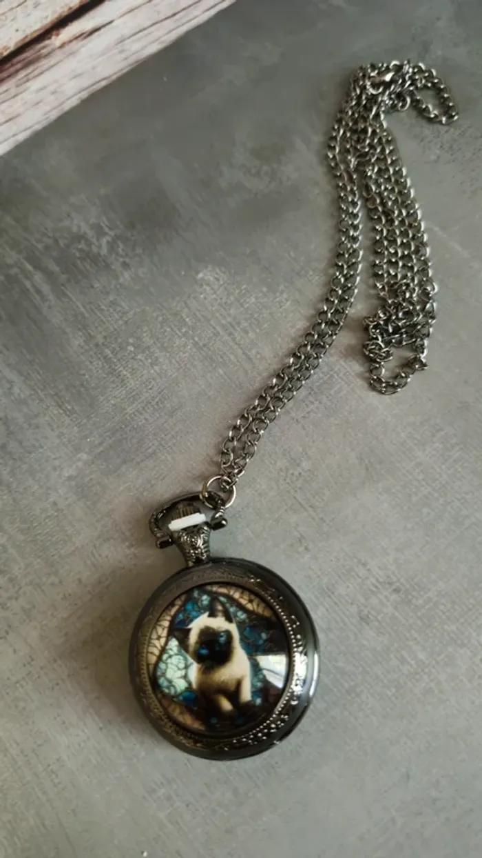 Montre gousset chat - photo numéro 2