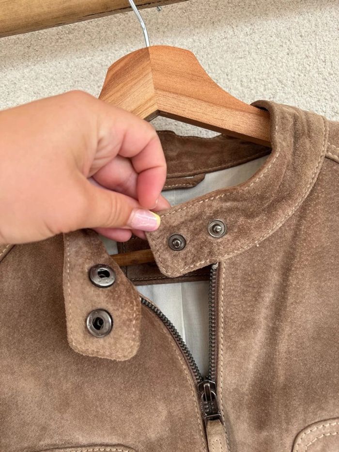 Blouson en croûte de cuir de porc CBLV taille 40 - photo numéro 2