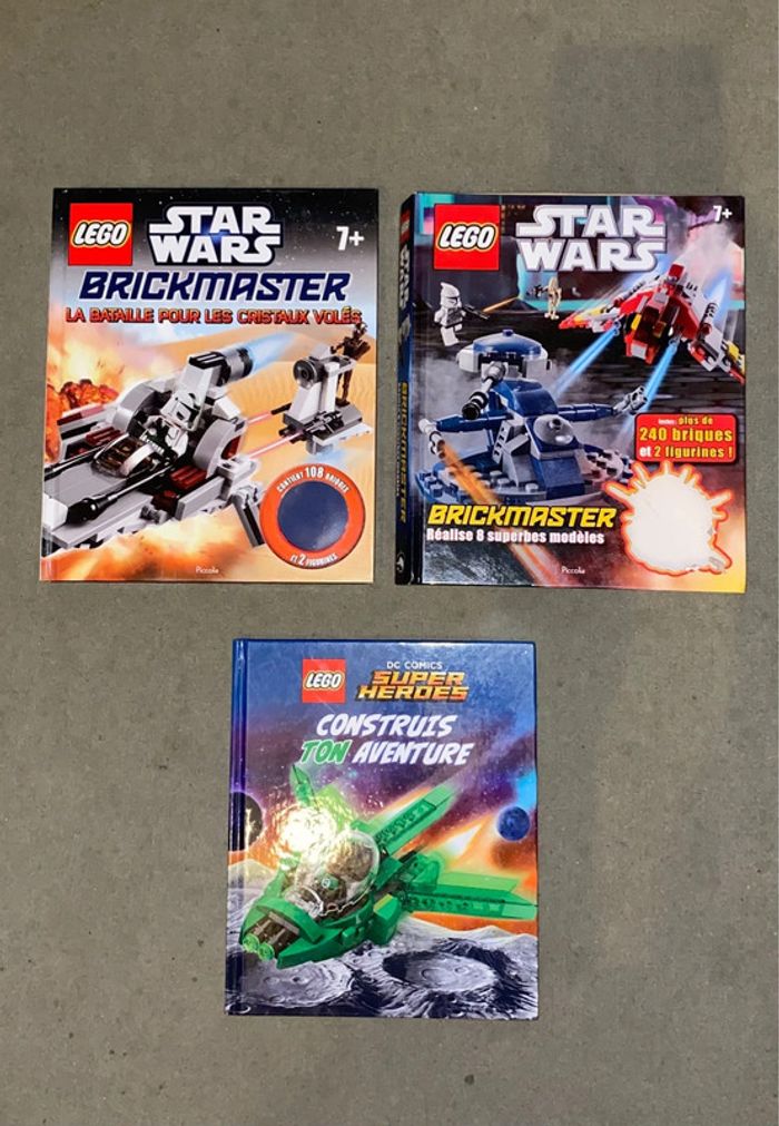 3 Livre Lego Star Wars Bricmaster + DC Comics Super Heroes