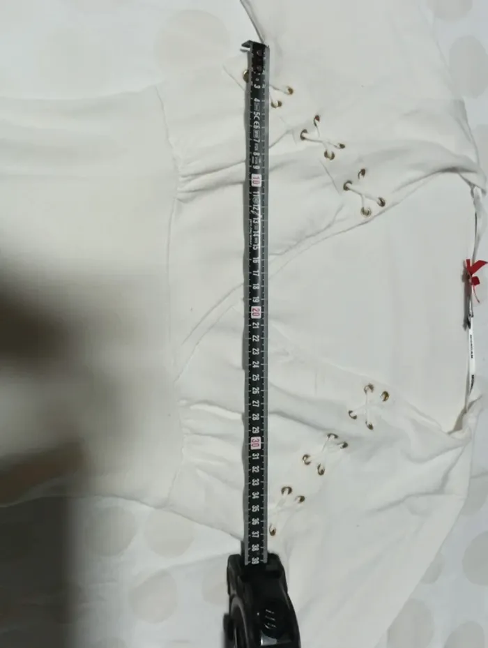 Tee shirt pull fin femme manches longues Morgan taille 36 col en V cintrée à noeud - photo numéro 8