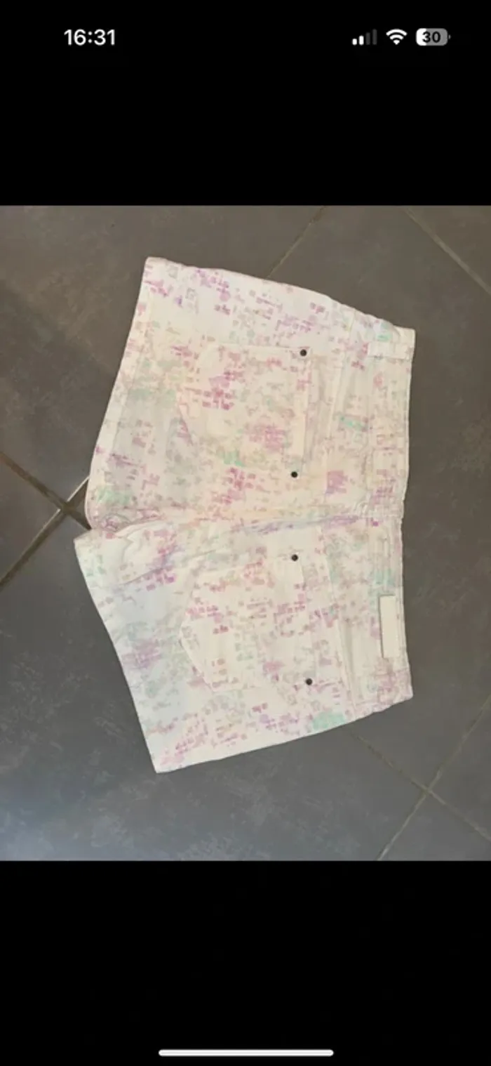 Short blanc été en jeans - photo numéro 3